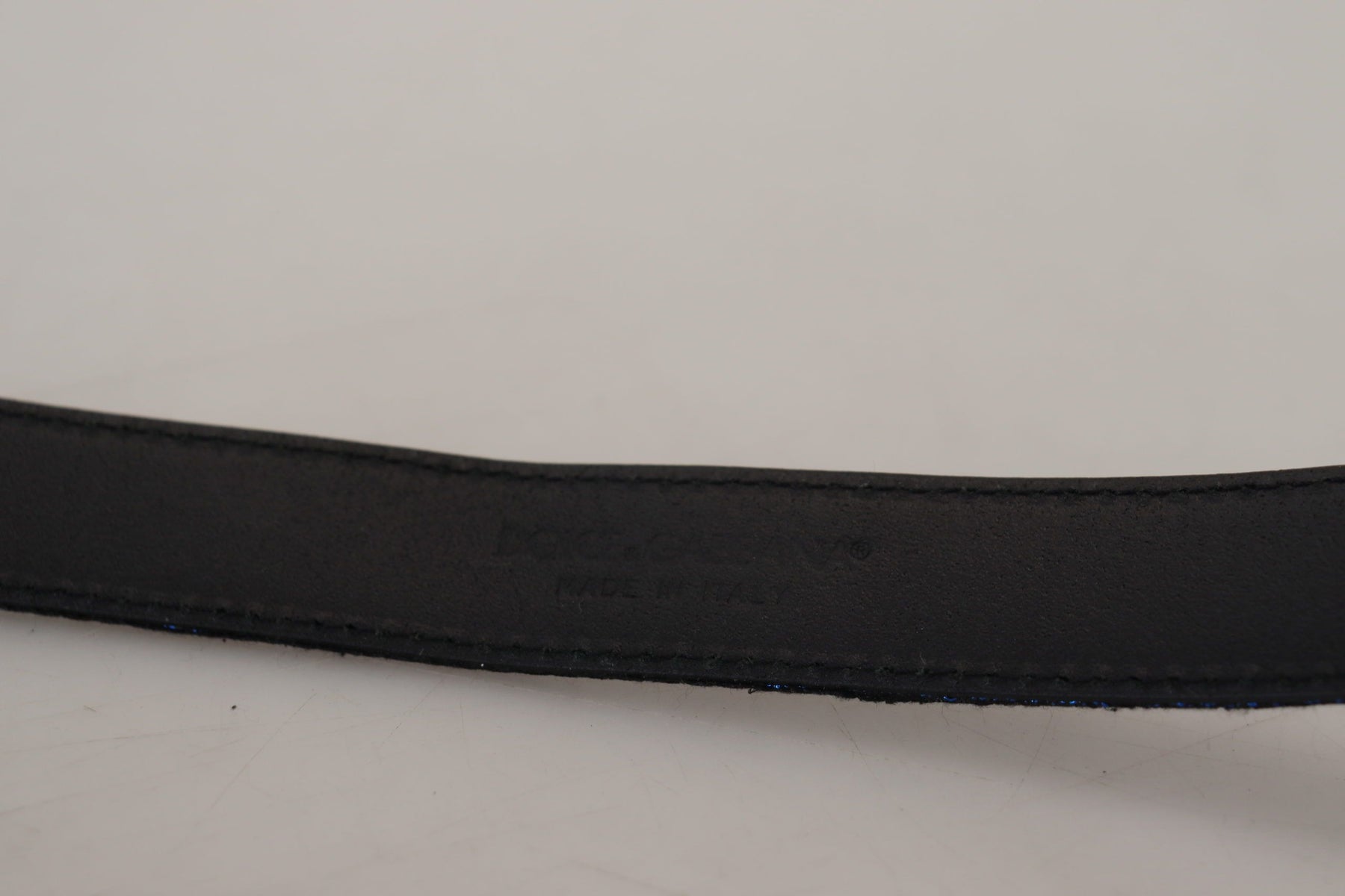 Dolce & Gabbana Blue Jacquard Stripe Silver Buckle Belt | Regal Royce