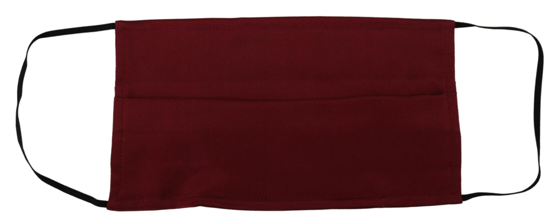 Dolce & Gabbana Maroon Silk Pleated Elastic Ear Strap One Size Face Mask | Regal Royce