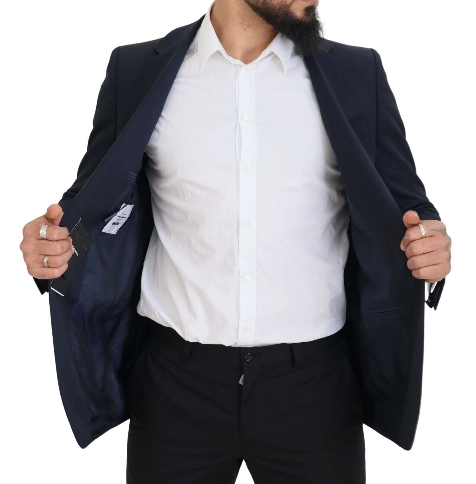 Dolce & Gabbana Dark Blue Wool Single Breasted MARTINI Blazer | Regal Royce