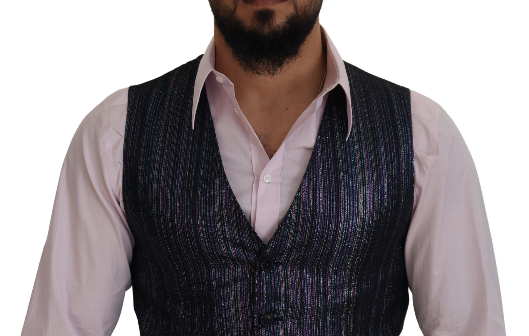 Dolce & Gabbana Multicolor Polyester Waistcoat Dress Formal Vest | Regal Royce