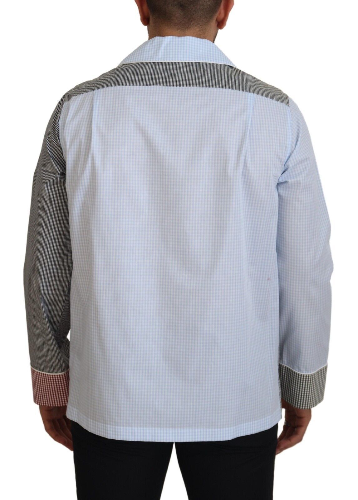 Dolce & Gabbana Multicolor Patchwork Cotton Long Sleeves Shirt | Regal Royce