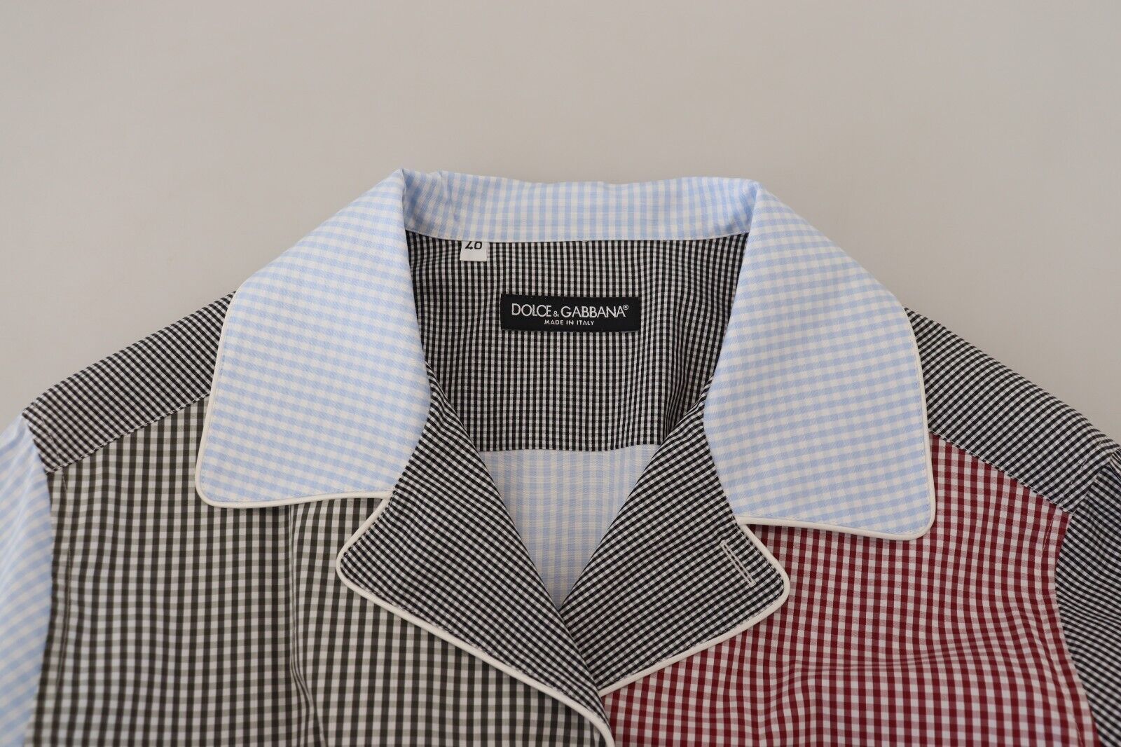 Dolce & Gabbana Multicolor Patchwork Cotton Long Sleeves Shirt | Regal Royce