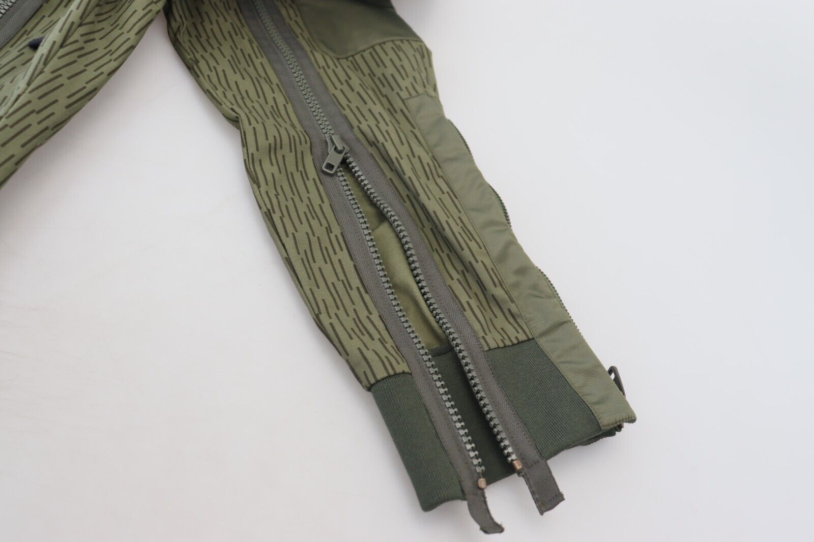Dolce & Gabbana Green Striped Cargo Zipper Leg Men Trouser Pants | Regal Royce
