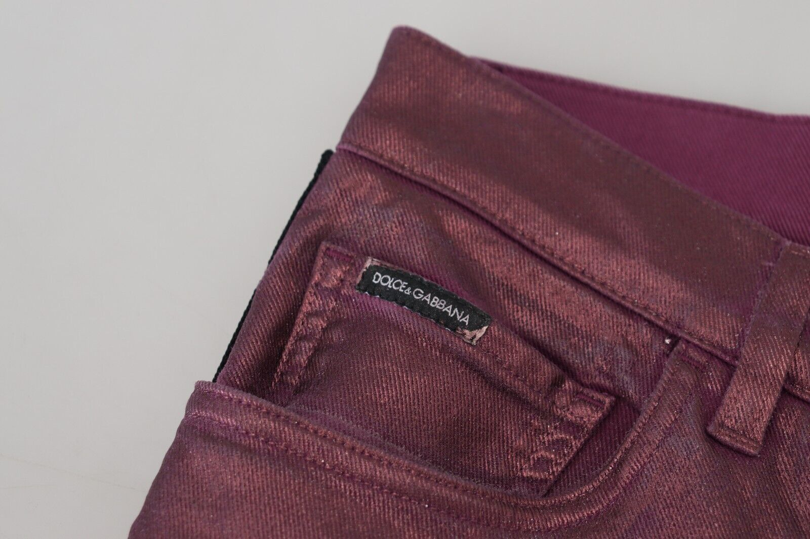 Dolce & Gabbana Magenta Cotton Men Casual Harness Denim Jeans | Regal Royce