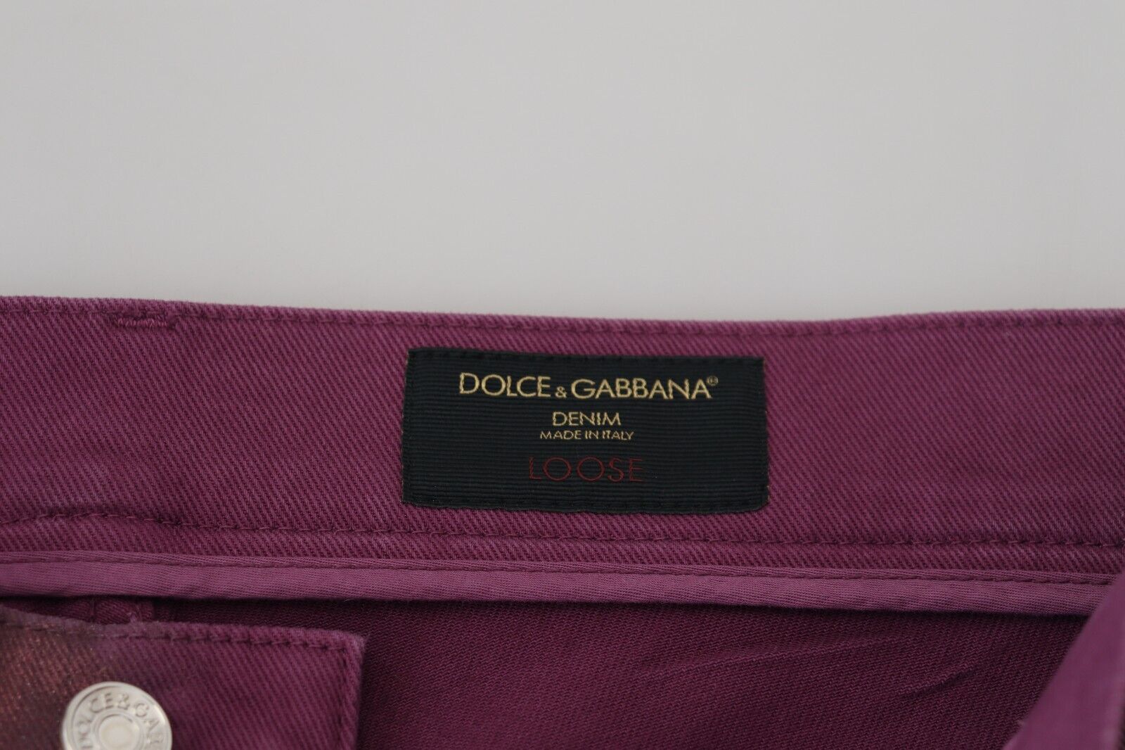 Dolce & Gabbana Magenta Cotton Men Casual Harness Denim Jeans | Regal Royce