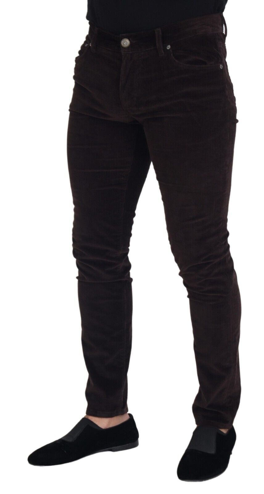 Dolce & Gabbana Brown Corduroy Men Casual Trouser Pants | Regal Royce