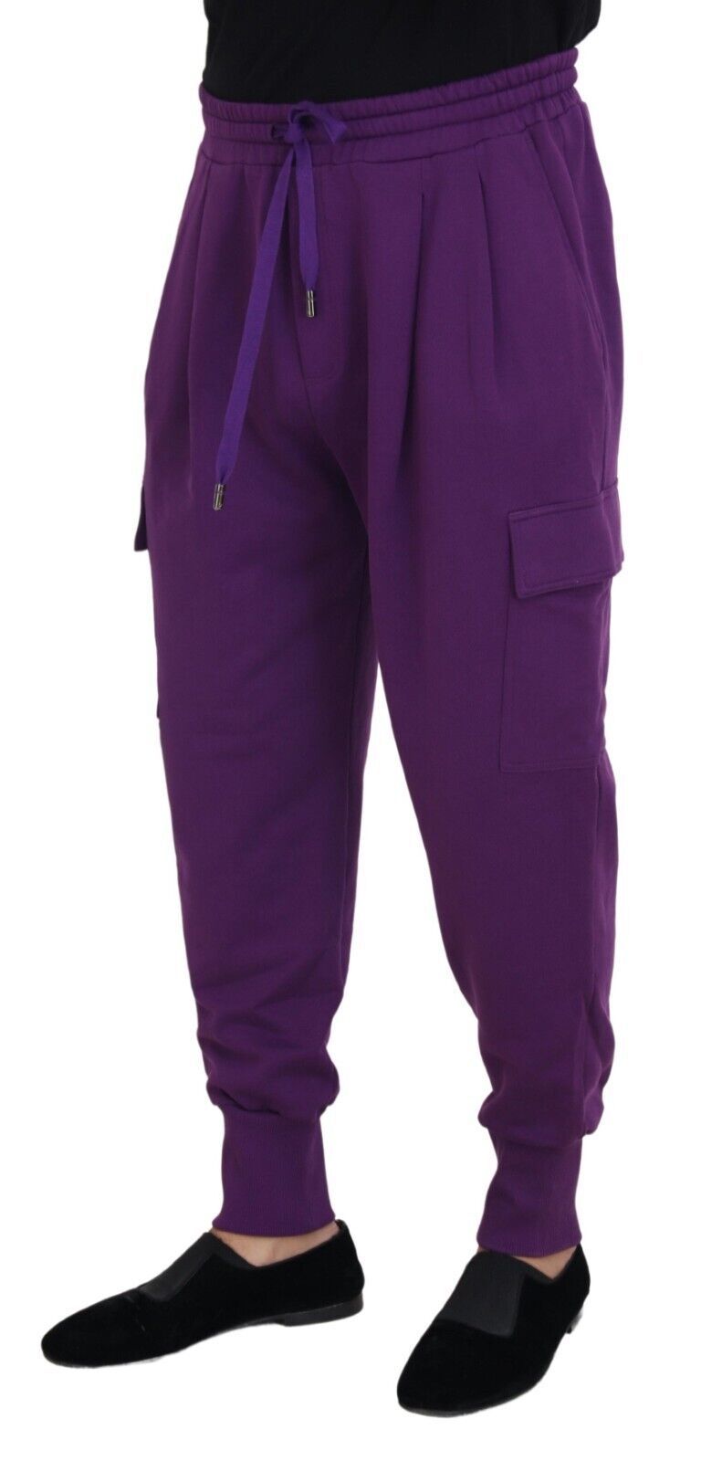 Dolce & Gabbana Purple Cotton Cargo Sweatpants Jogging Pants | Regal Royce