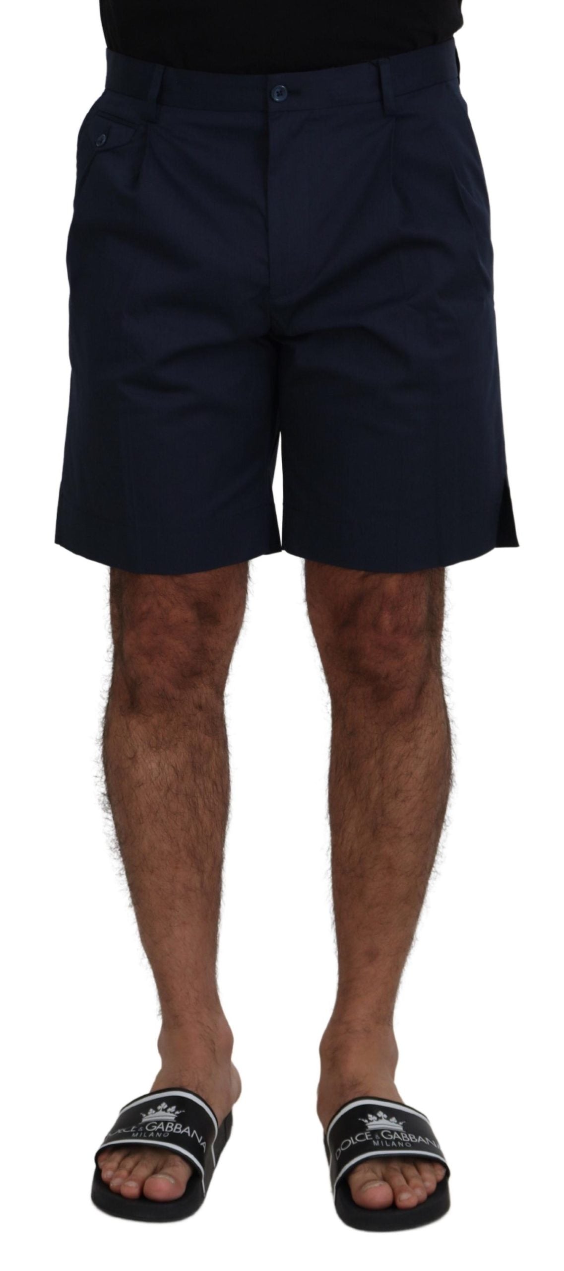 Dolce & Gabbana Blue Chinos Cotton Stretch Casual Shorts | Regal Royce