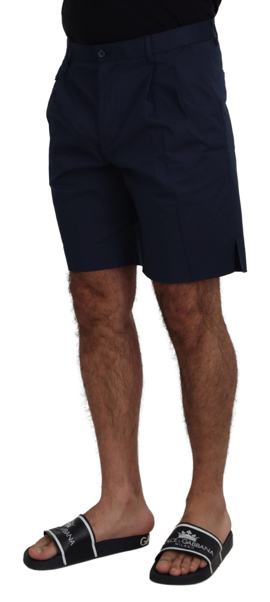 Dolce & Gabbana Blue Chinos Cotton Stretch Casual Shorts | Regal Royce