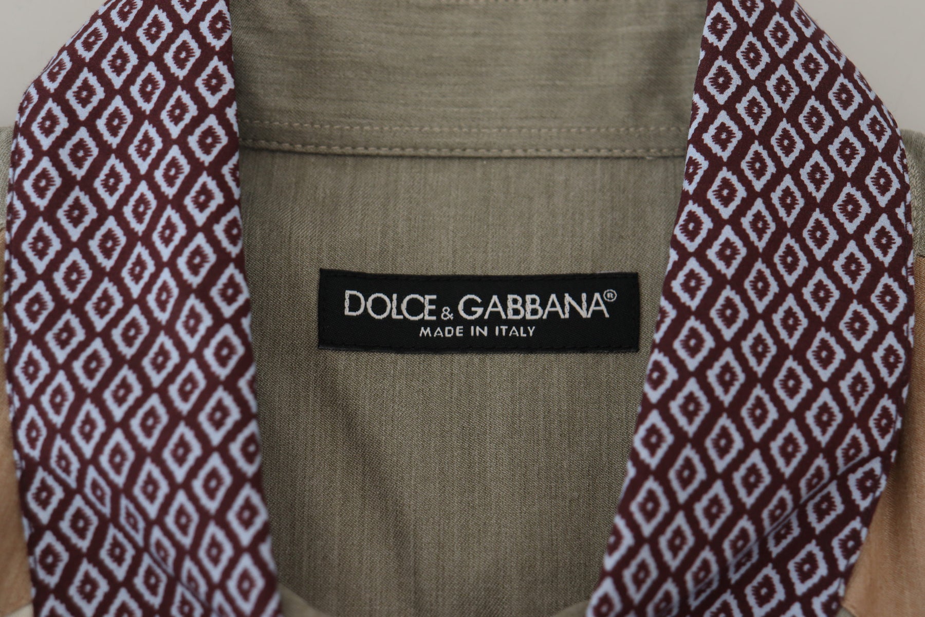 Dolce & Gabbana Multicolor Cotton Patchwork Slim Shirt | Regal Royce