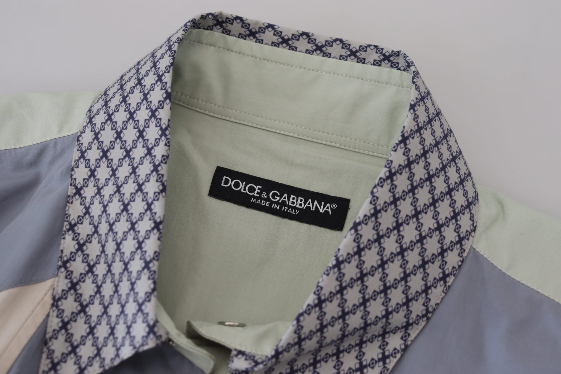 Dolce & Gabbana Multicolor Cotton Patchwork Slim Shirt | Regal Royce