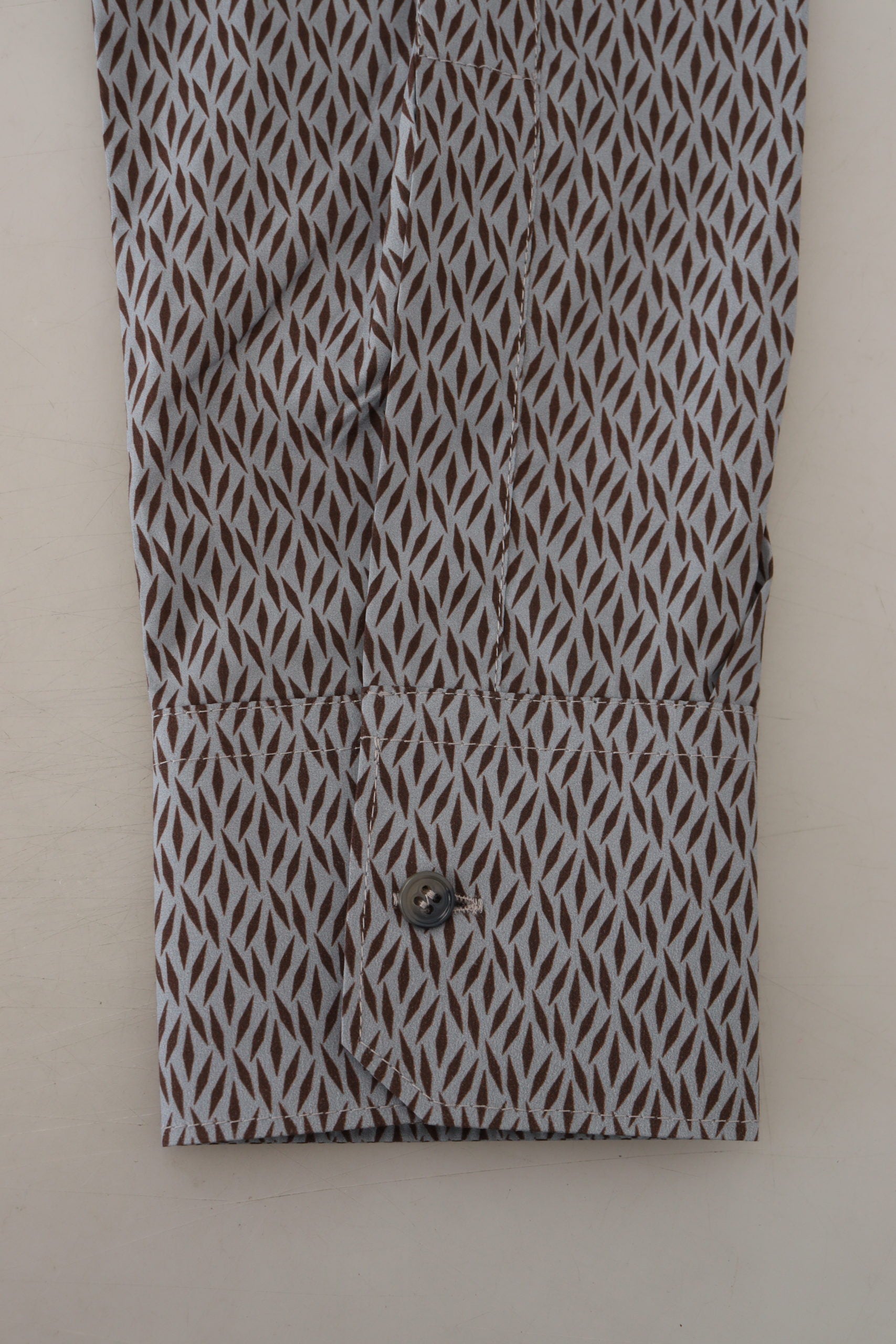 Dolce & Gabbana Gray Brown GOLD Slim Fit Dress Formal Shirt | Regal Royce