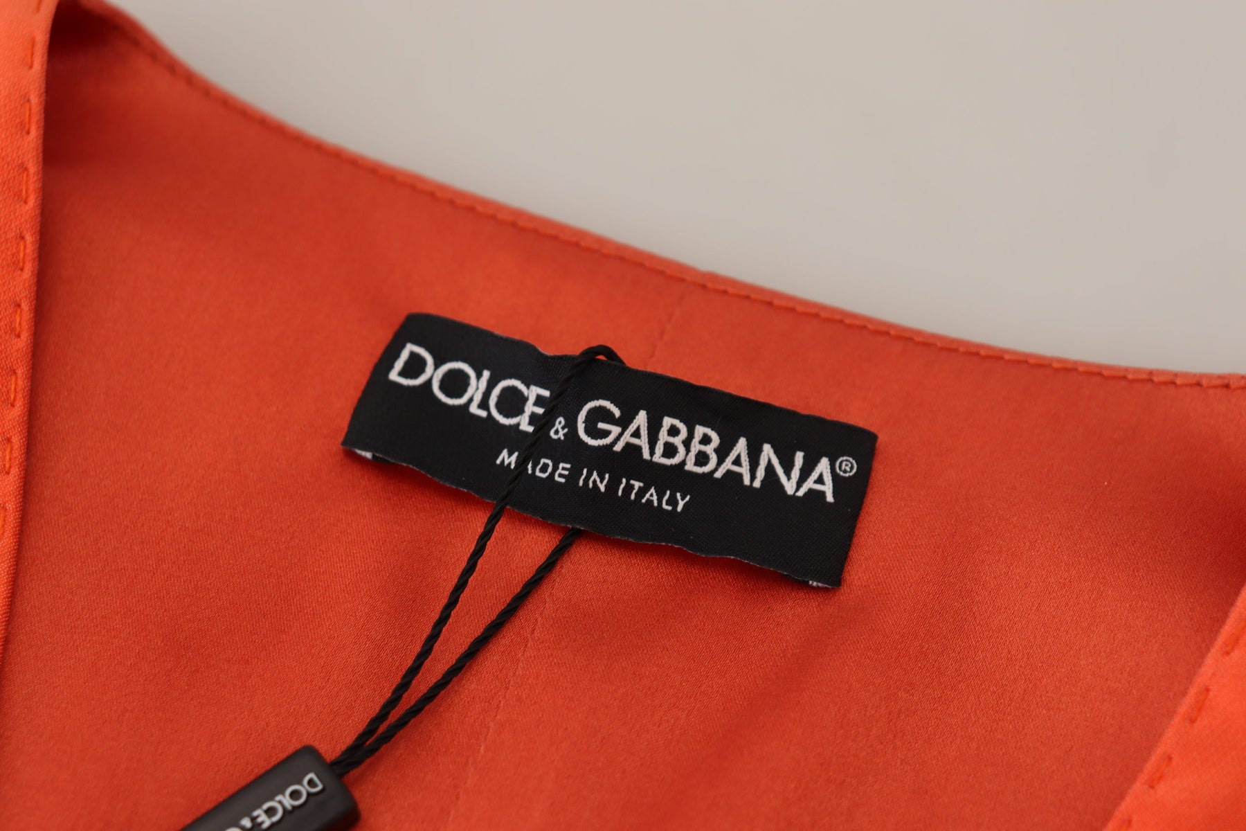 Dolce & Gabbana Orange Sleeveless Waistcoat Cropped Vest Top | Regal Royce
