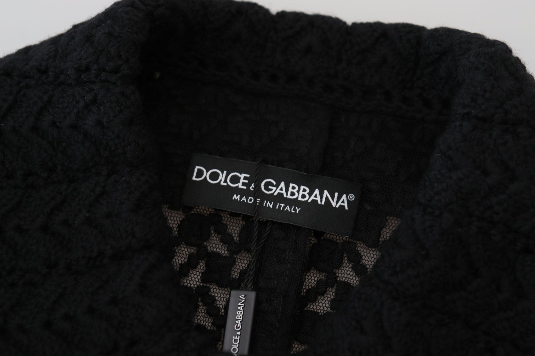 Dolce & Gabbana Black Button Down Long Blazer Cotton Jacket | Regal Royce