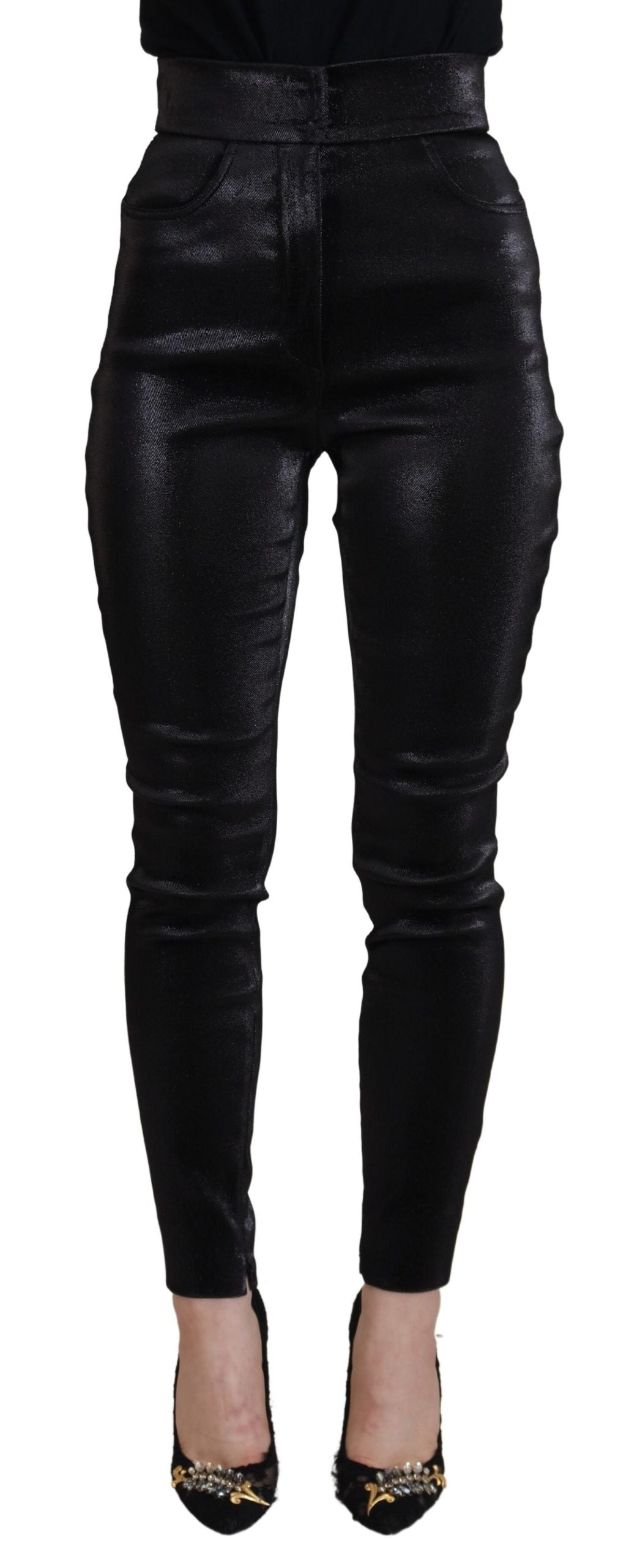 Dolce & Gabbana Black Washed Cotton Skinny Denim Jeans | Regal Royce
