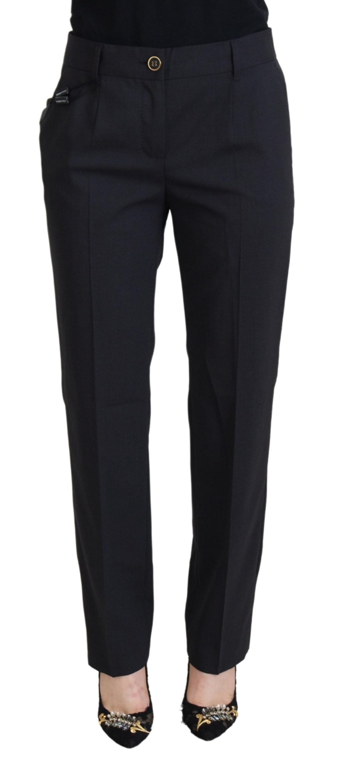 Dolce & Gabbana Grey Women Formal Tapered Pants | Regal Royce