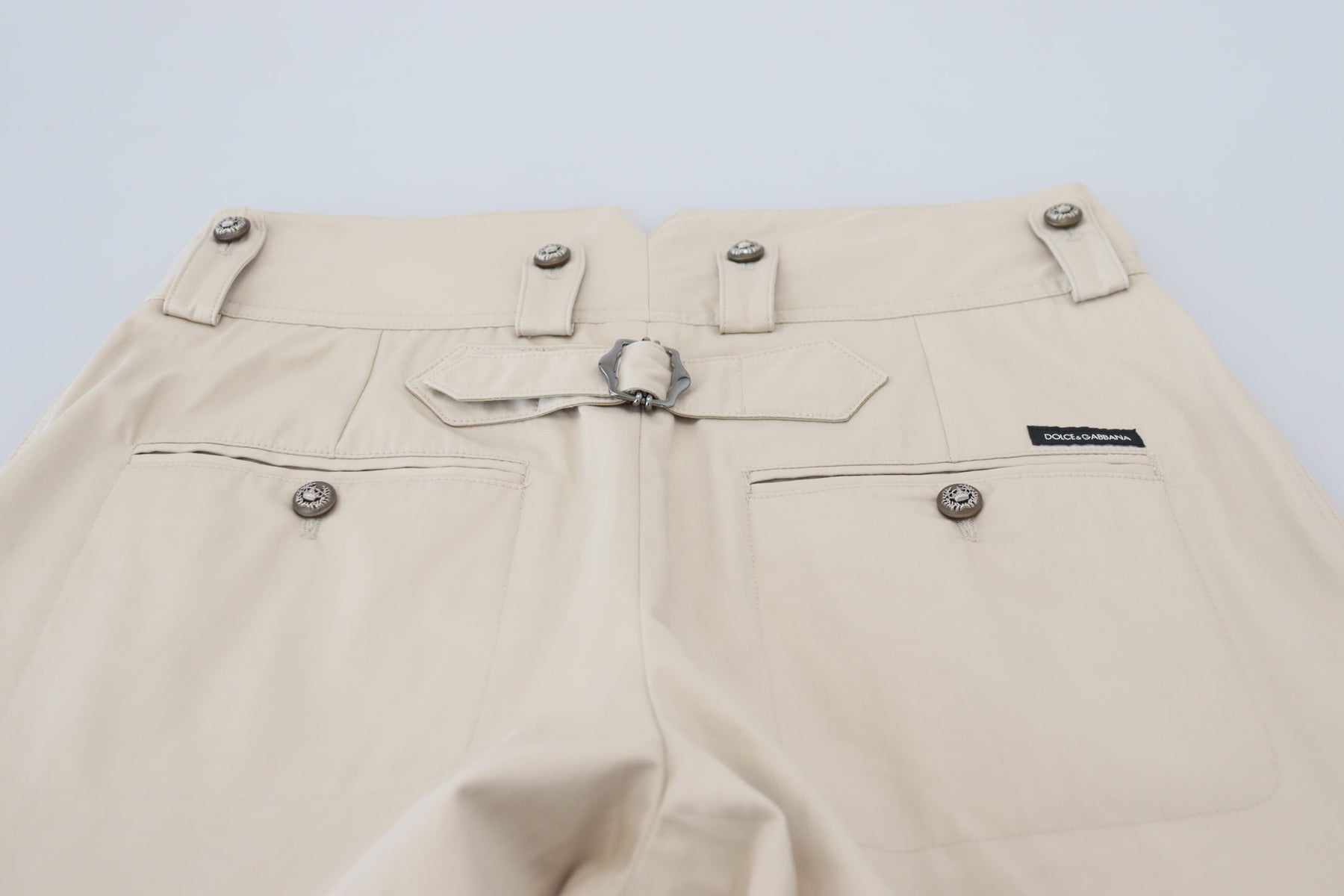 Dolce & Gabbana Beige Cotton Women Cargo Pants | Regal Royce