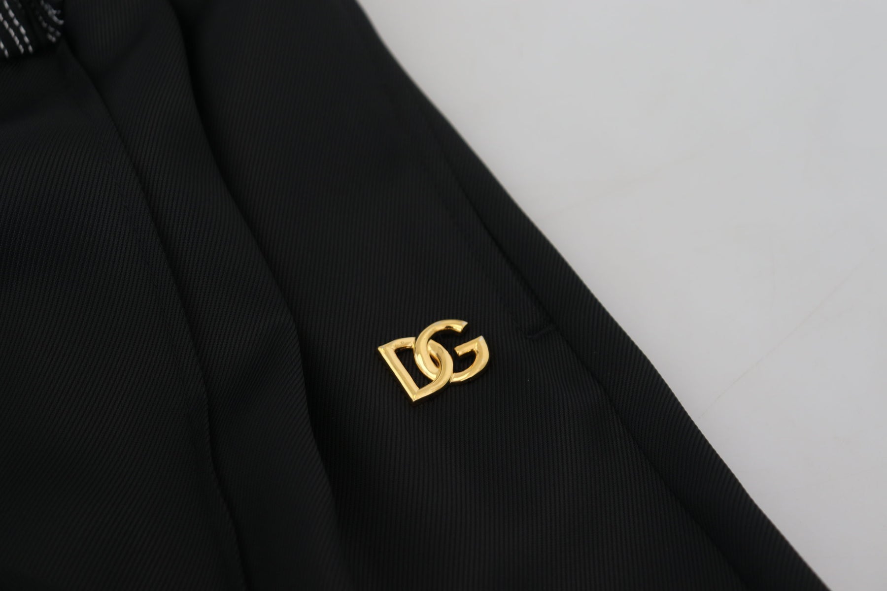 Dolce & Gabbana Black Straight Fit Cotton Pants | Regal Royce