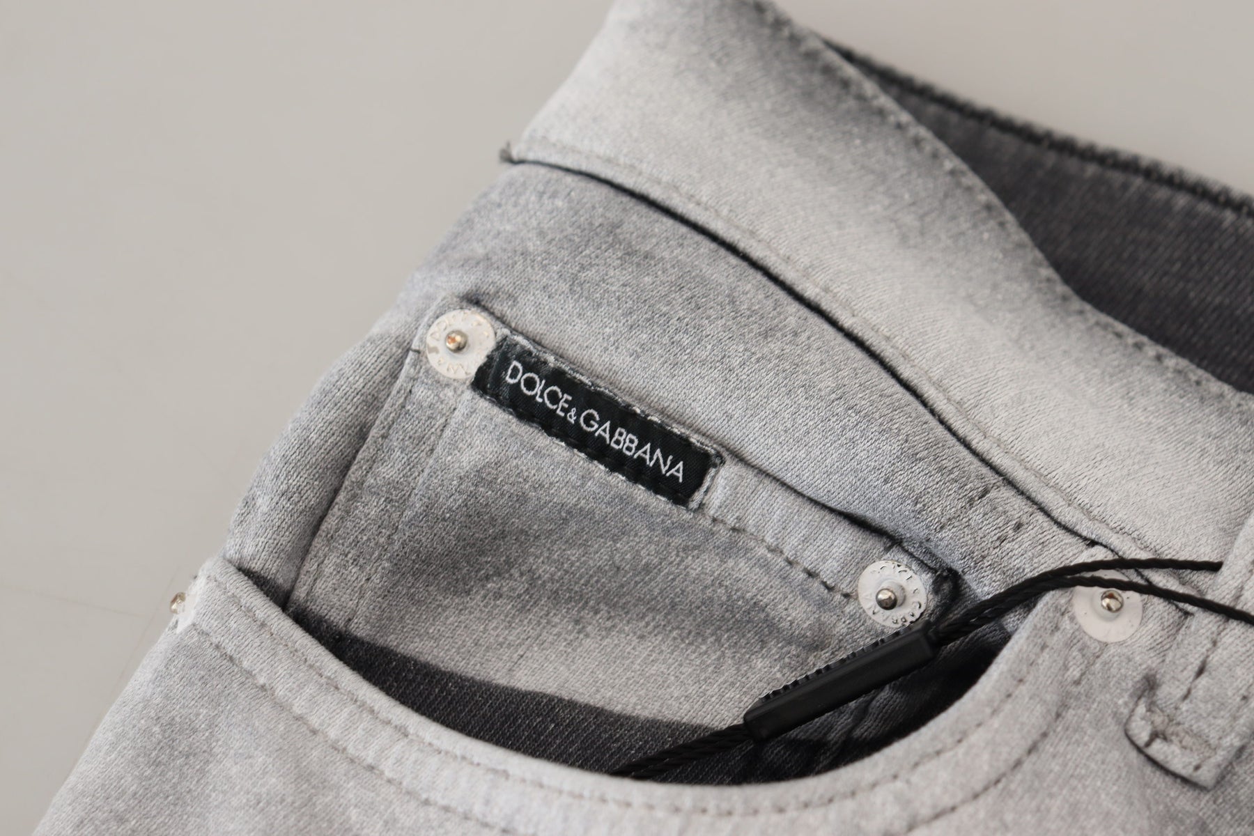 Dolce & Gabbana Gray Washed Skinny Men Denim Jeans | Regal Royce