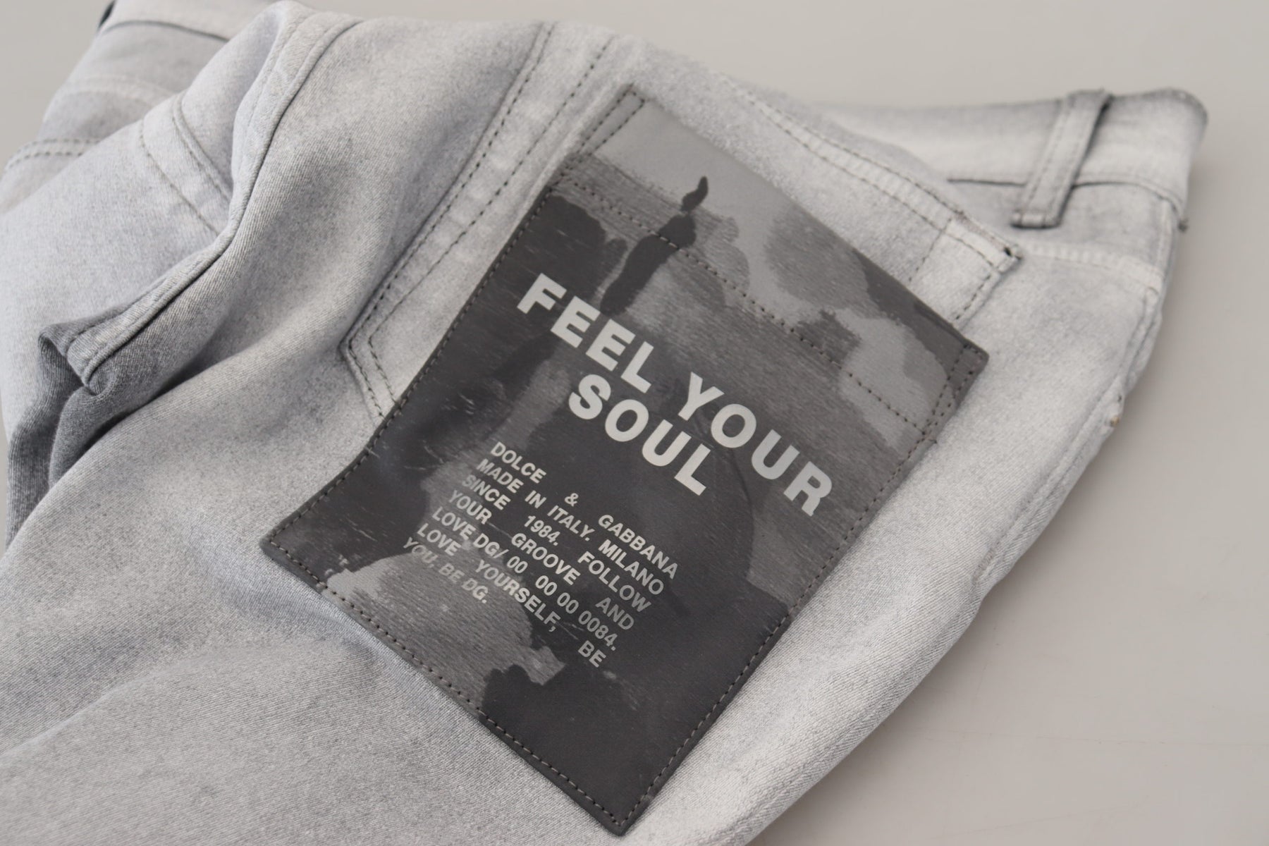 Dolce & Gabbana Gray Washed Skinny Men Denim Jeans | Regal Royce