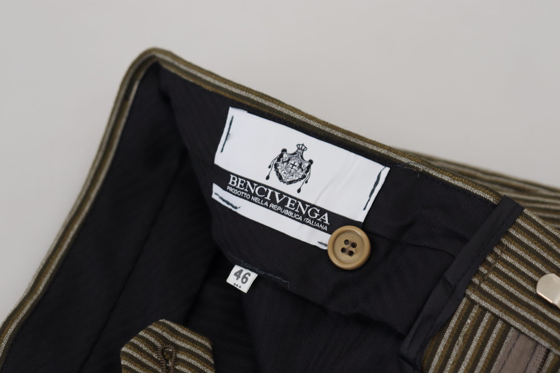 BENCIVENGA Multicolor Striped Pure Cotton Men Pants | Regal Royce