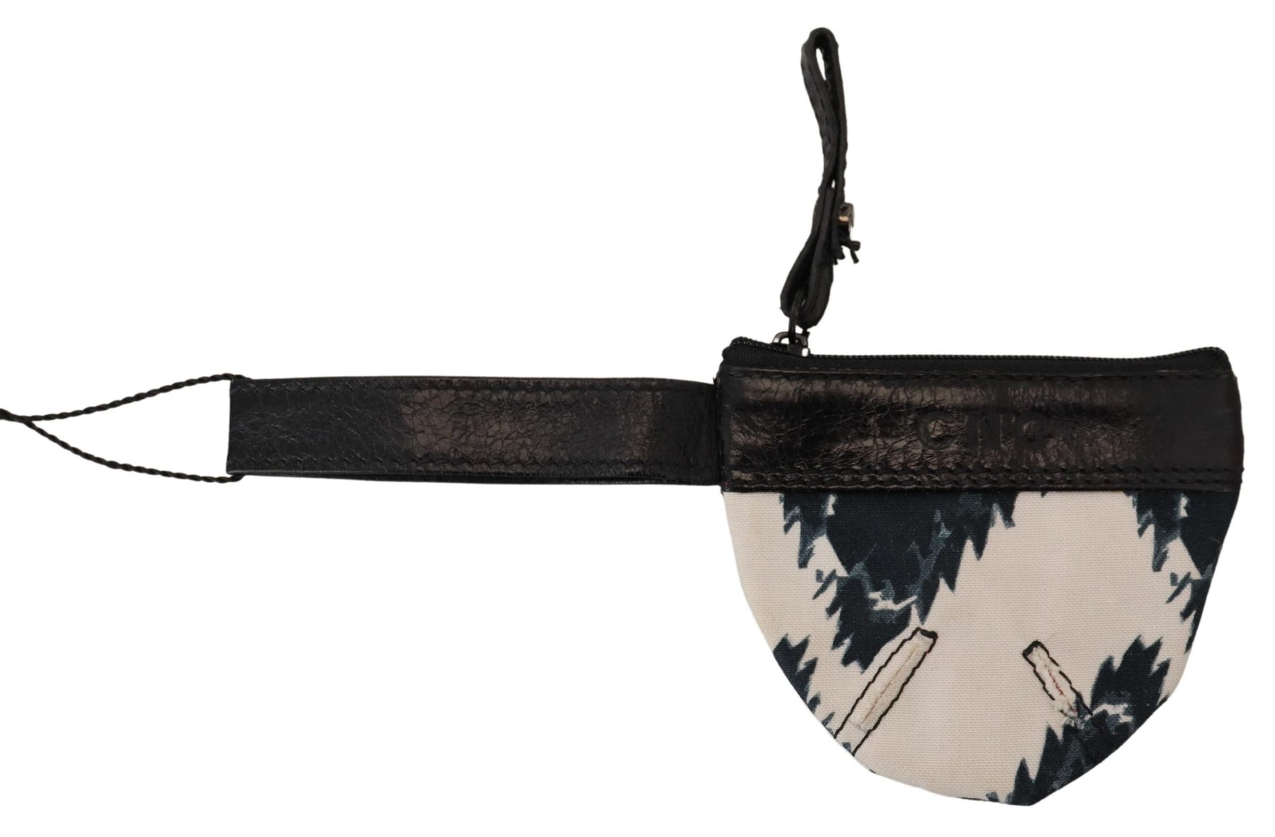 Costume National White Genuine Leather Coin Purse Strap Wallet | Regal Royce