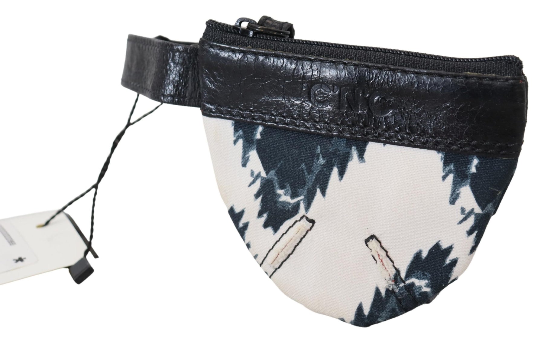 Costume National White Genuine Leather Coin Purse Strap Wallet | Regal Royce