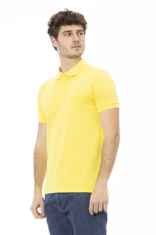 Baldinini Trend Yellow Cotton Men Polo | Regal Royce