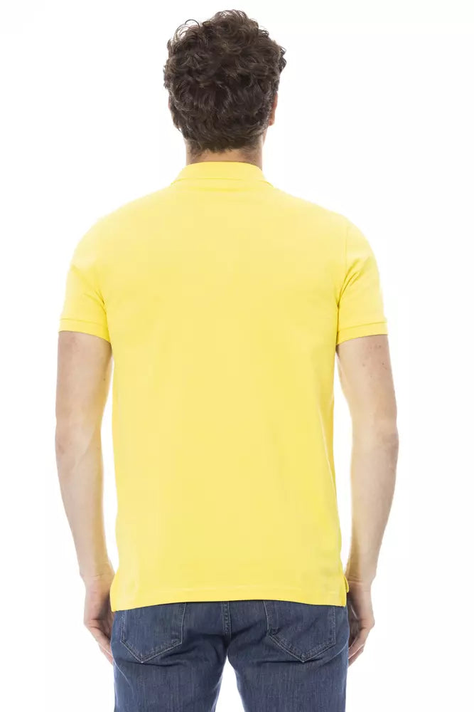 Baldinini Trend Yellow Cotton Men Polo Shirt | Regal Royce