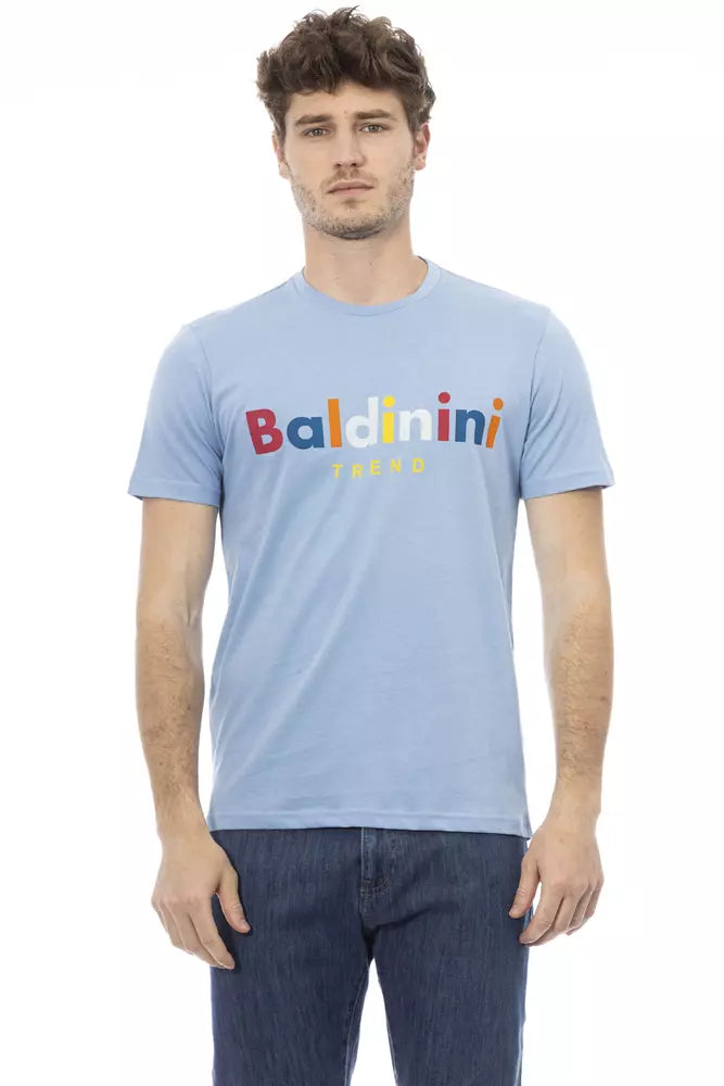 Baldinini Trend Light Blue Cotton T-Shirt