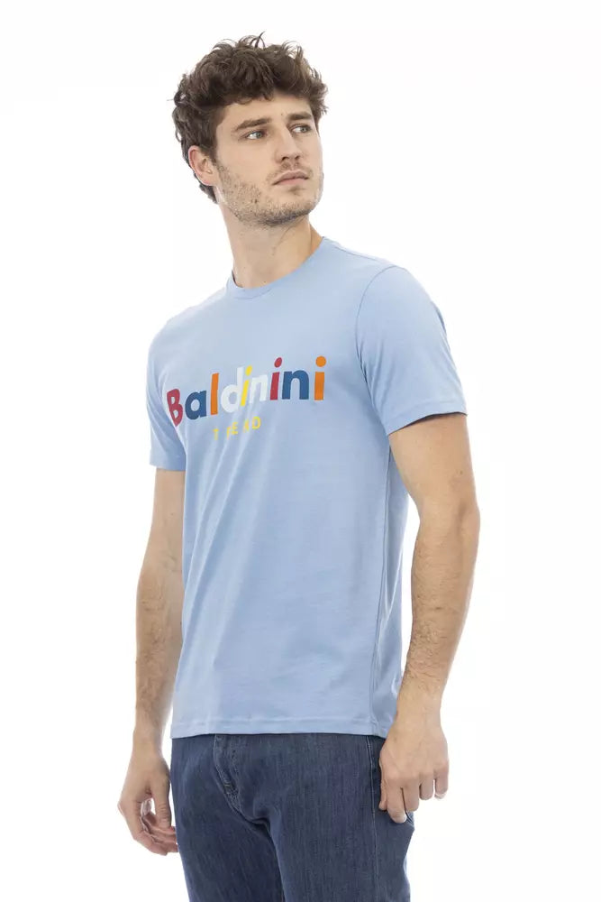 Baldinini Trend Light Blue Cotton T-Shirt
