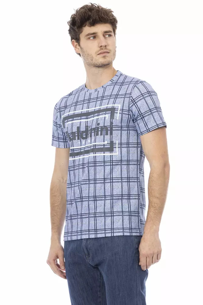 Baldinini Trend Light Blue Cotton Men T-Shirt | Regal Royce