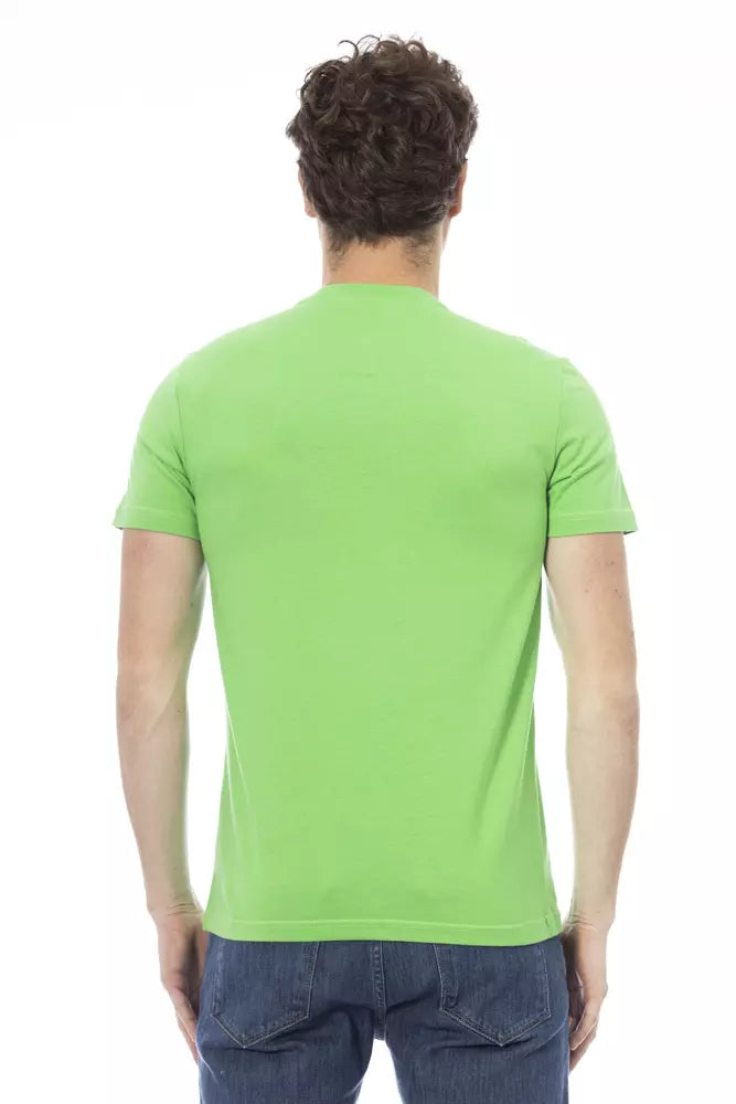 Baldinini Trend Green Cotton Men T-Shirt | Regal Royce