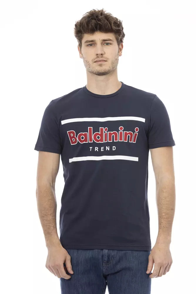 Baldinini Trend Blue Cotton Men T-Shirt | Regal Royce