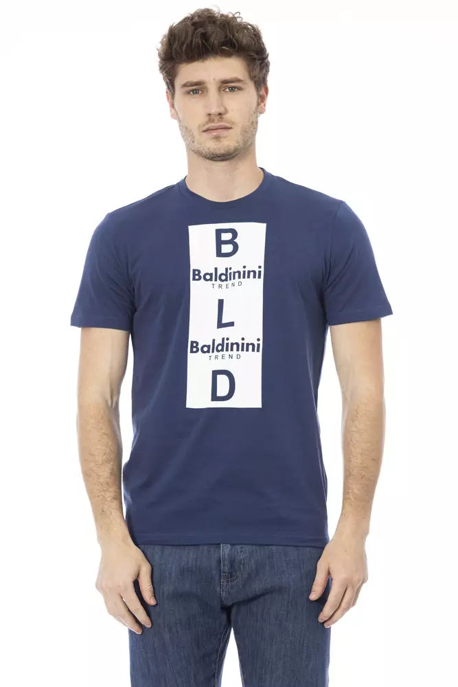 Baldinini Trend Blue Cotton Men T-Shirt | Regal Royce