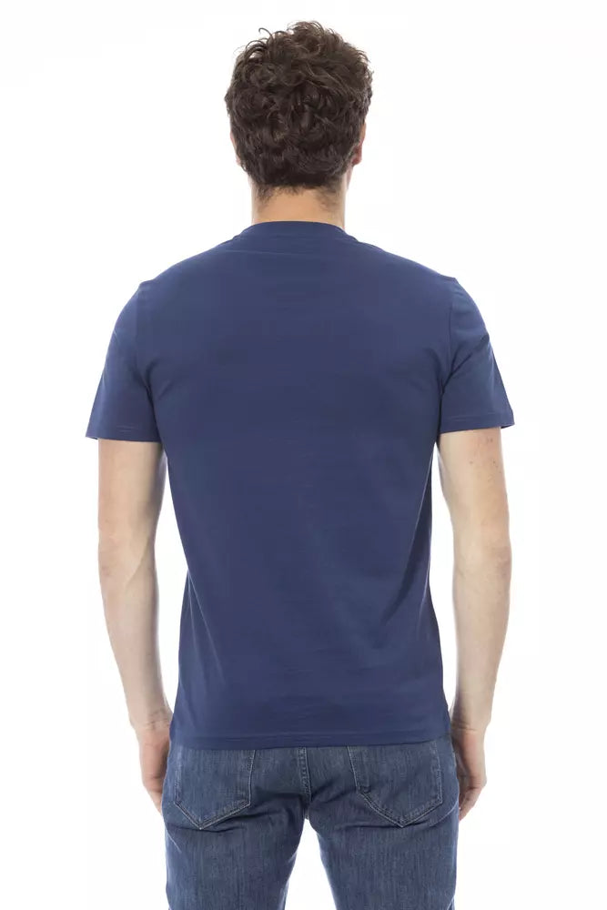 Baldinini Trend Blue Cotton Men T-Shirt | Regal Royce