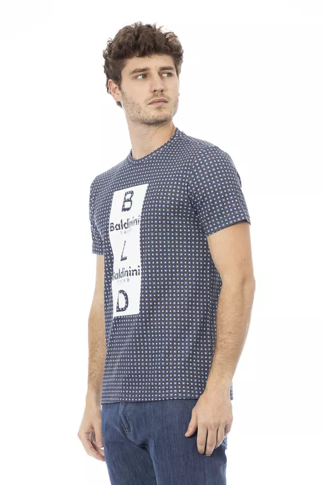 Baldinini Trend Gray Cotton T-Shirt | Regal Royce