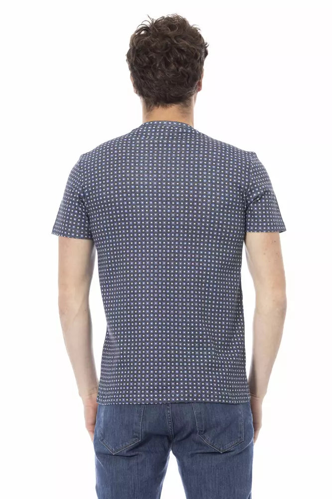Baldinini Trend Gray Cotton T-Shirt | Regal Royce