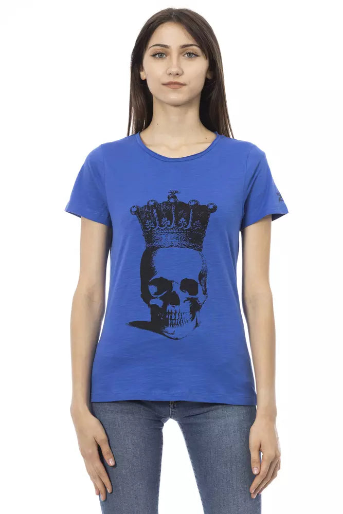 Trussardi Action Blue Cotton Women T-Shirt | Regal Royce
