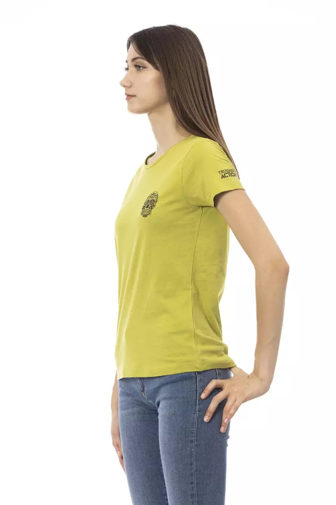Trussardi Action Green Cotton Women T-Shirt | Regal Royce