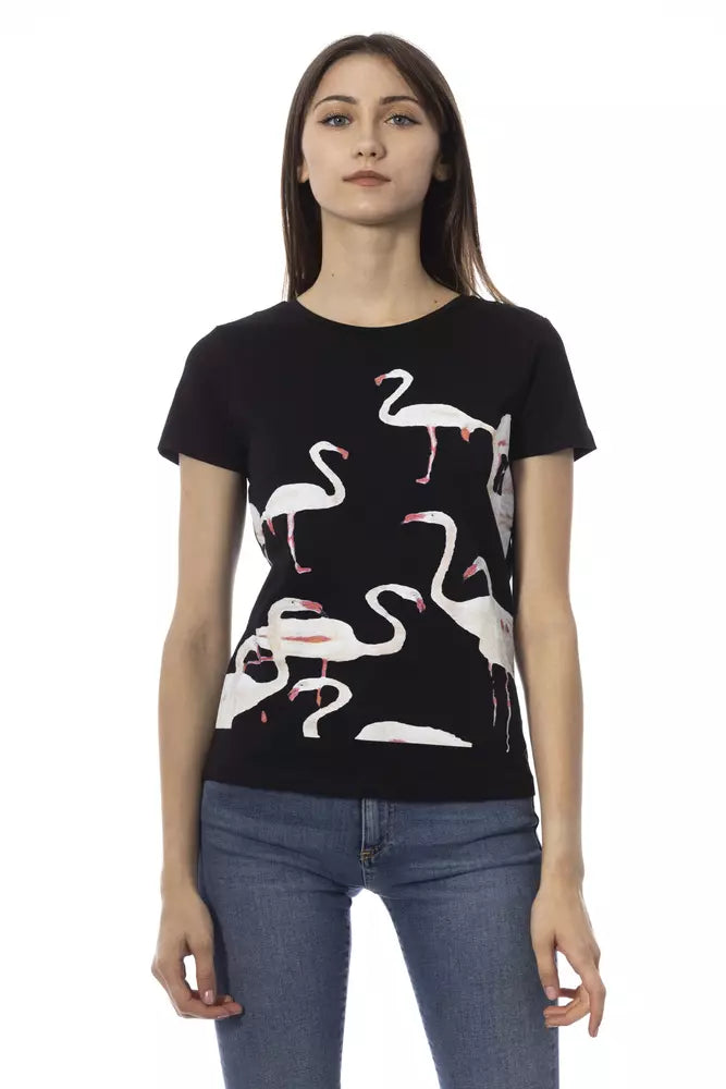 Trussardi Action Black Cotton Tops & T-Shirt | Regal Royce