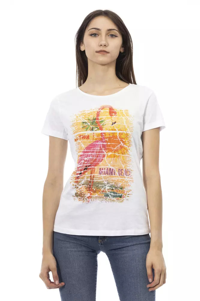 Trussardi Action White Cotton Tops & T-Shirt | Regal Royce
