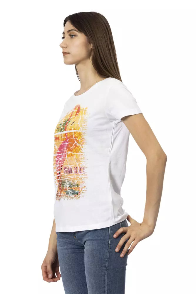 Trussardi Action White Cotton Tops & T-Shirt | Regal Royce