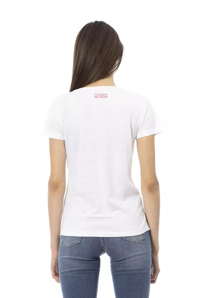 Trussardi Action White Cotton Tops & T-Shirt | Regal Royce