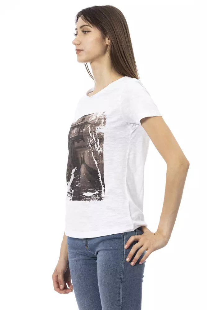 Trussardi Action White Cotton Tops & T-Shirt | Regal Royce