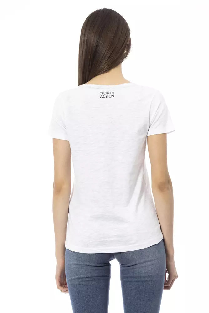 Trussardi Action White Cotton Tops & T-Shirt | Regal Royce