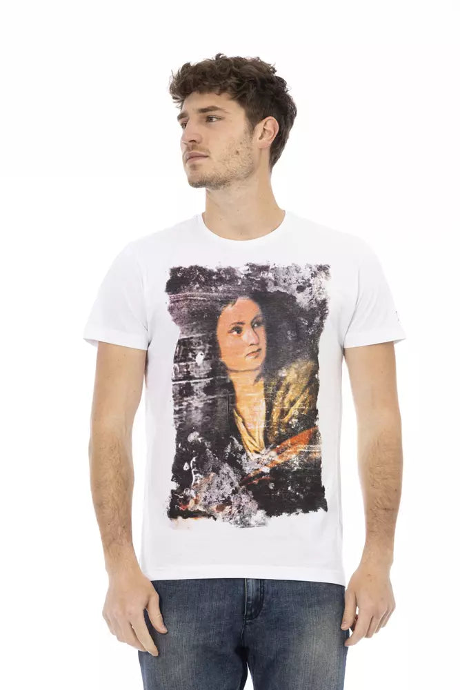 Trussardi Action White Cotton Men's T-Shirt | Regal Royce
