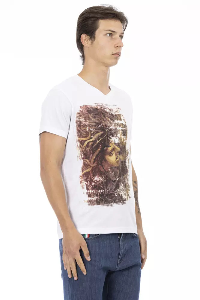 Trussardi Action White Cotton Men's T-Shirt | Regal Royce