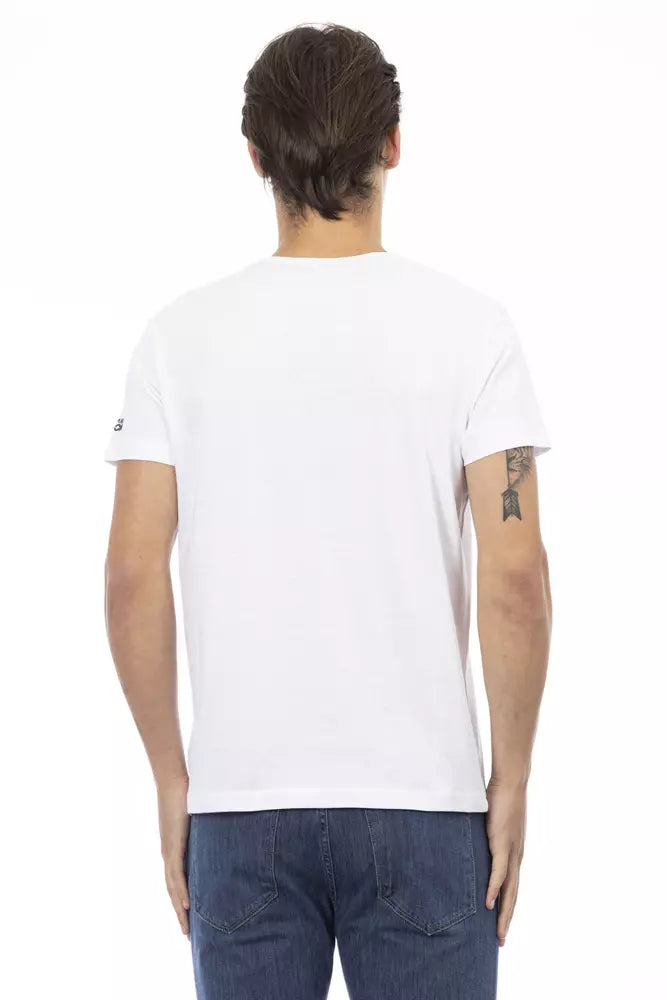 Trussardi Action White Cotton Men's T-Shirt | Regal Royce