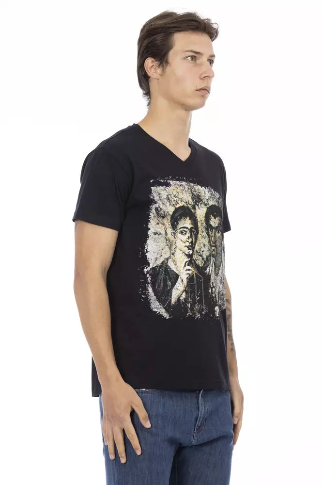 Trussardi Action Black Cotton T-Shirt